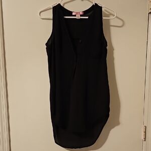 Black Sleeveless V-Neck Women’s Top
